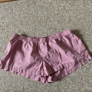 Brandy Melville Red Checkered Shorts